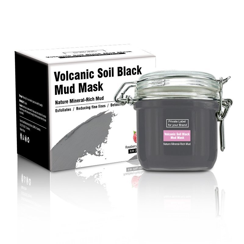 Mud Mask Volcanic Soil Black Nature Mineral-Rich Clay Deep Cleanse