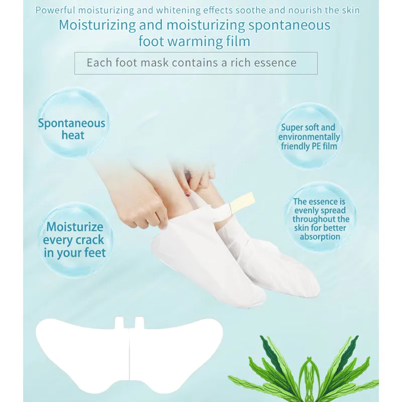 Moisturizing and moisturizing spontaneous  foot warming film