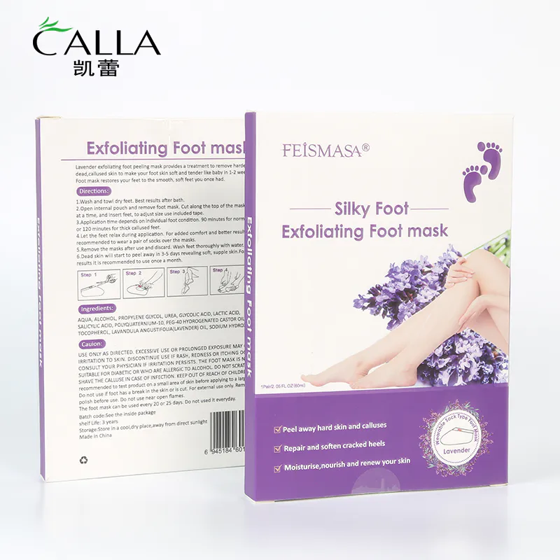 Custom private label natural organic lavender vegan baby your feet nourishing exfoliating foot peeling mask