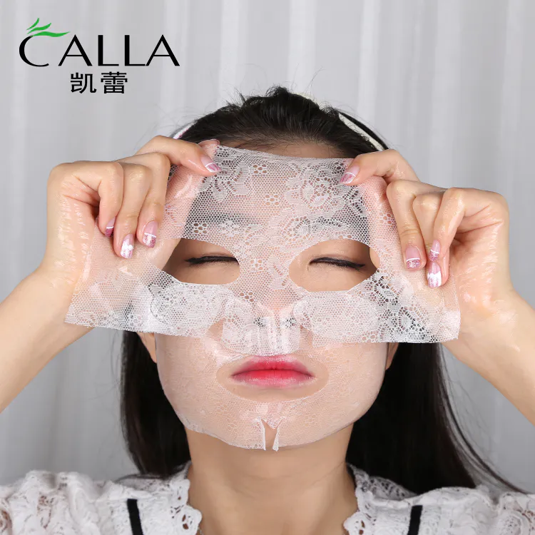 Firming Repairing Facial Korea Lace Sheet Face Mask With High Quality