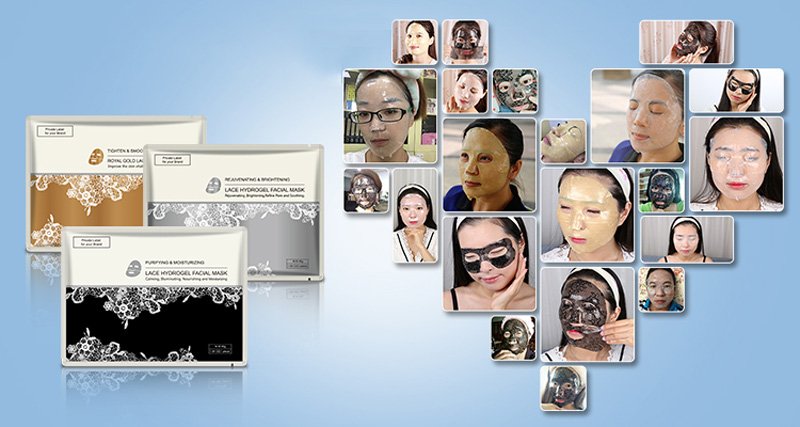 Calla-Professional Brighten White Lace Hydrogel Face Mask LCFM01-02-9