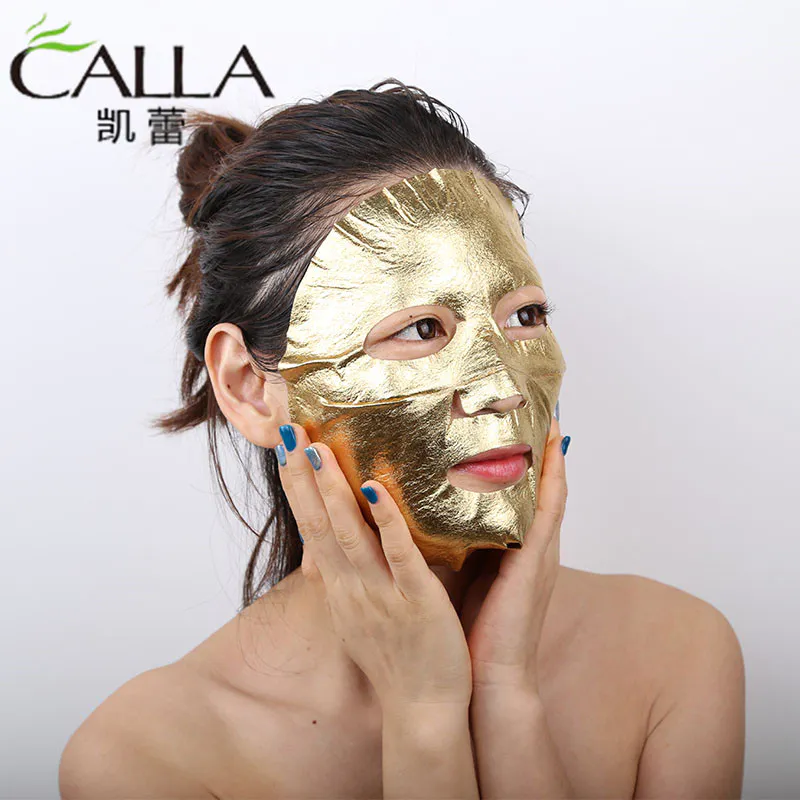 New Arrival 24k Facial Metallic Gold Foil Face Mask Sheet