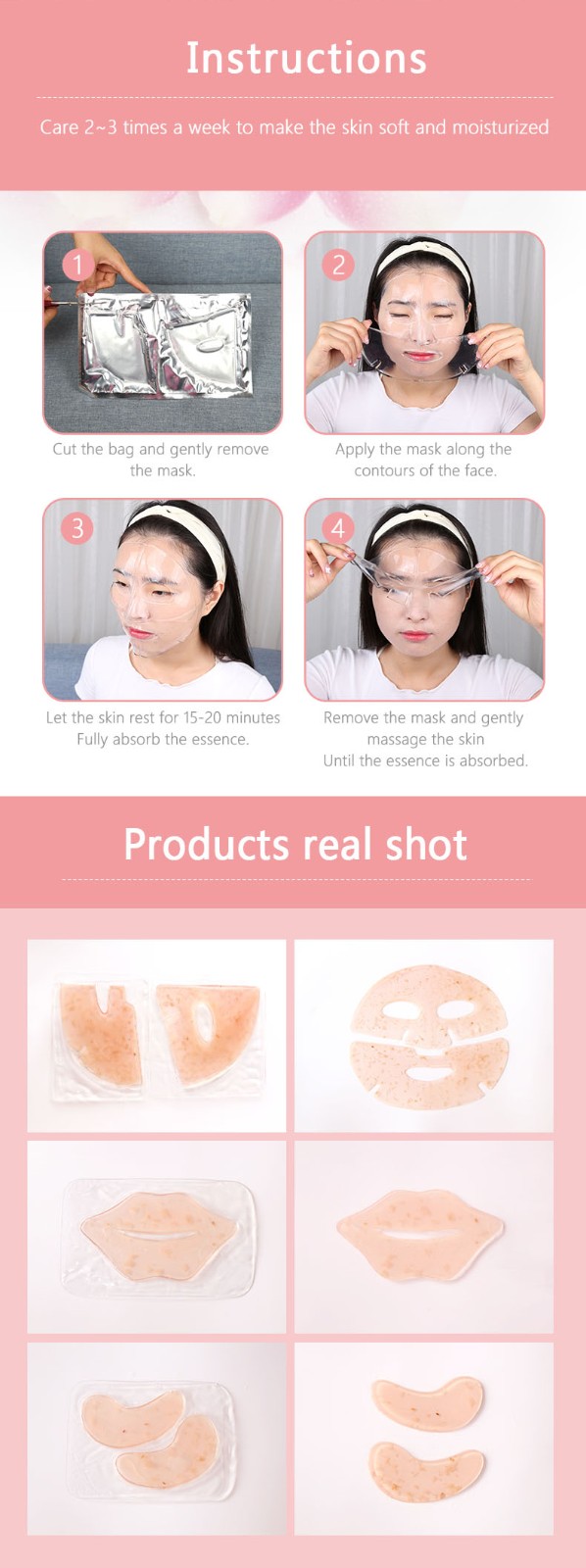 video-Private Label Pink Premium Nourishing Firming Collagen Facial Mask-Calla-img-2