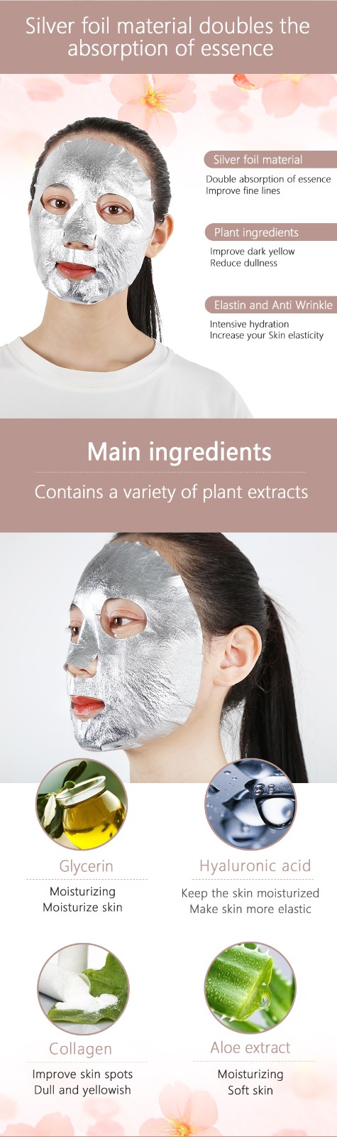 news-Calla-High Quality Anti-wrinkle Silver Foil Deep Cleanse Cosmetic Facial Mask-img