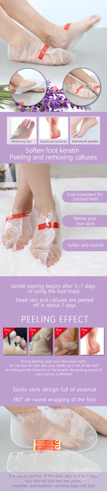 product-Exfoliating Foot Peeling Mask Private Label Lavender Feet Care-Calla-img