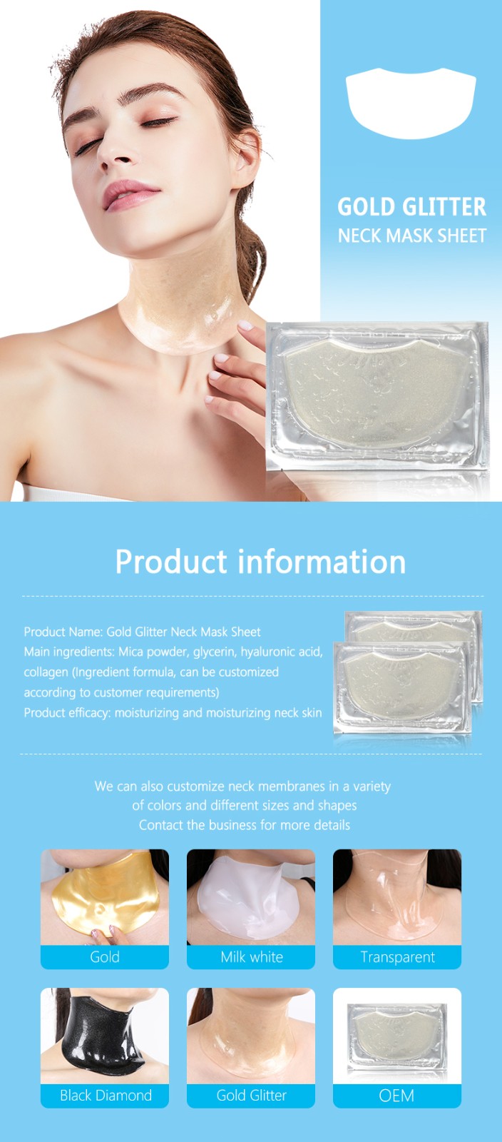 product-Neck Mask Professional Manufacture Cheap Top Quality Firming Crystal Patch-Calla-img