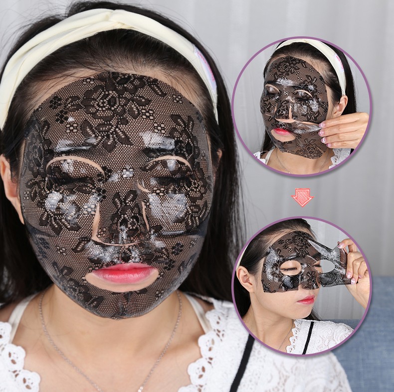 product-Calla-Facial Mask Lace Black Sheet Hydrogel Whitening Nourishing Firming-img