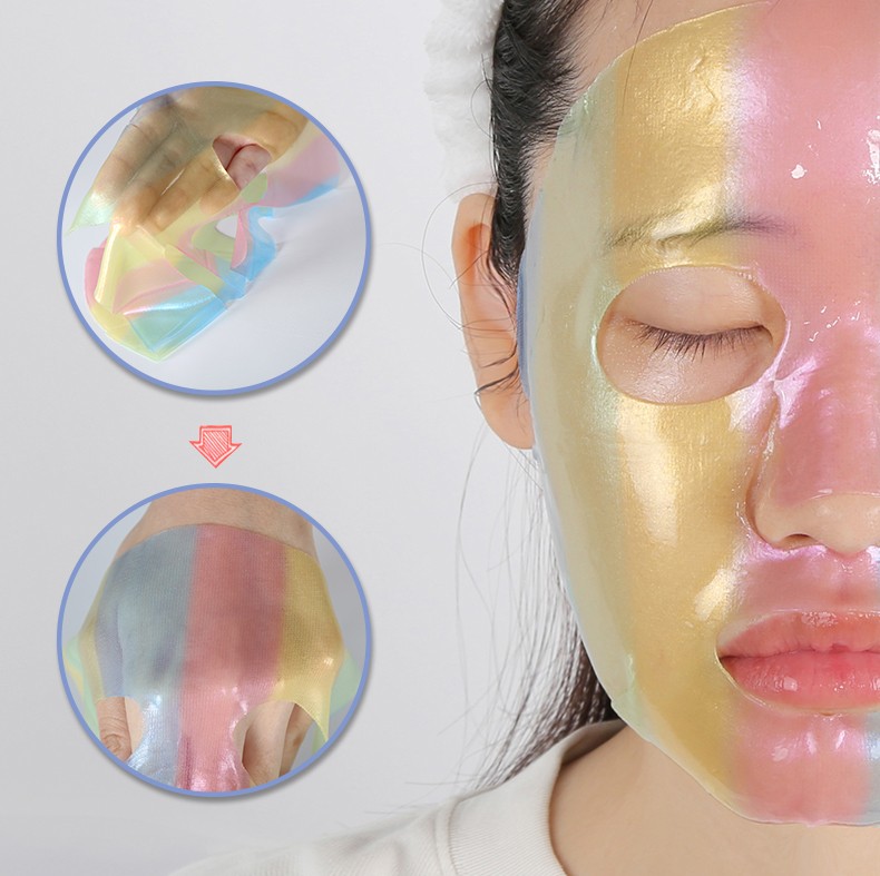 product-Rainbow Color Facial Sheet Mask Oem Odm Nourishing Dermabrasion Anti Wrinkle Biological Mesh