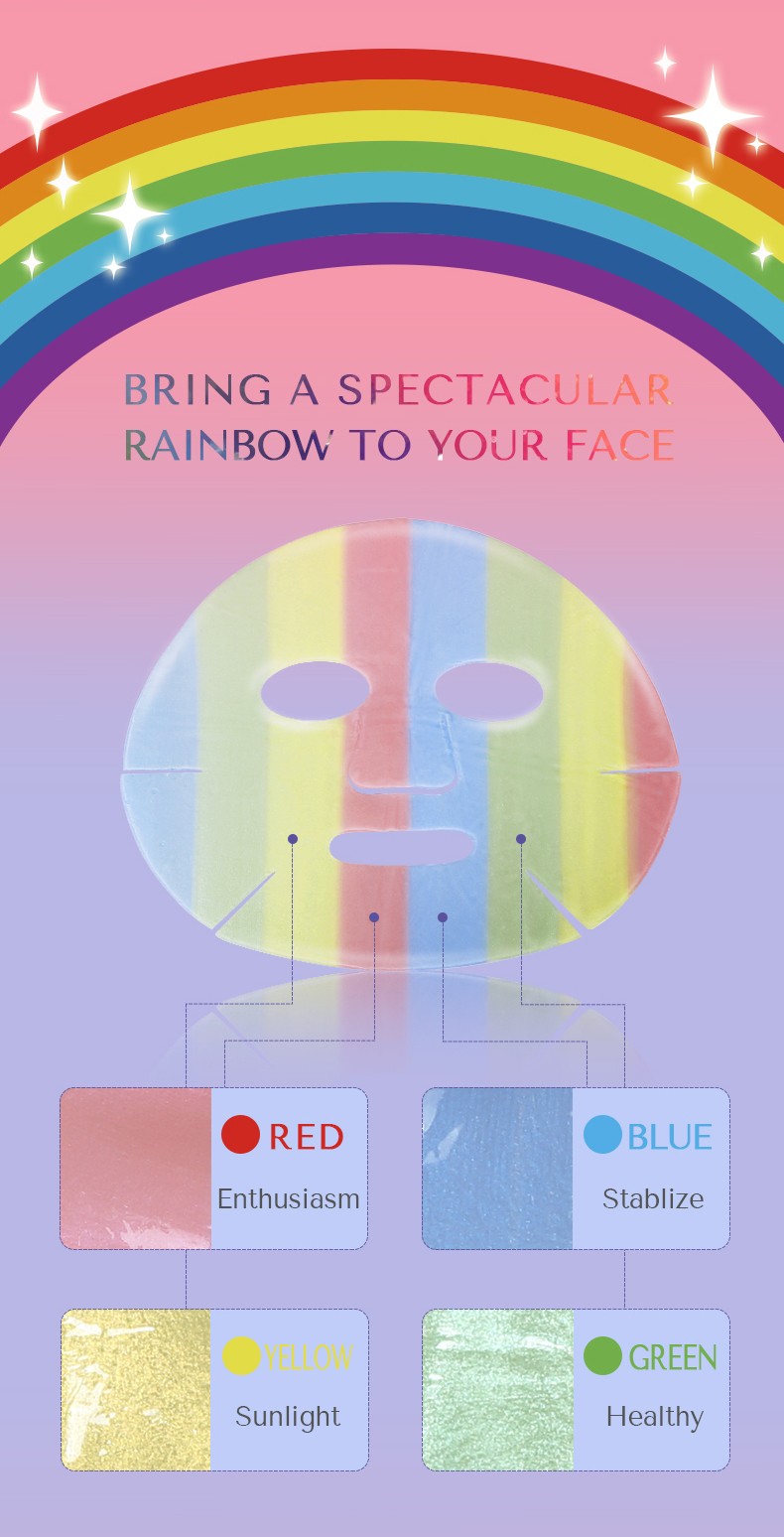 product-Calla-Rainbow Color Facial Sheet Mask Oem Odm Nourishing Dermabrasion Anti Wrinkle Biologica