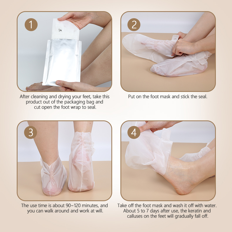 product-Calla-peel off foot peeling foot masks Removes Dead Skin disposable white soft exfoliation N-1