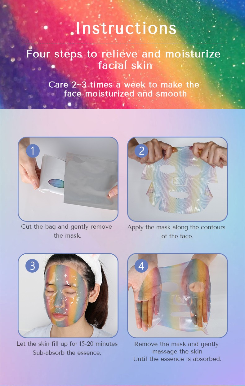 product-Rainbow Facial Masks Private Brand Many Iridescent Cloud Color Korean Irised Wholesale-Calla-1