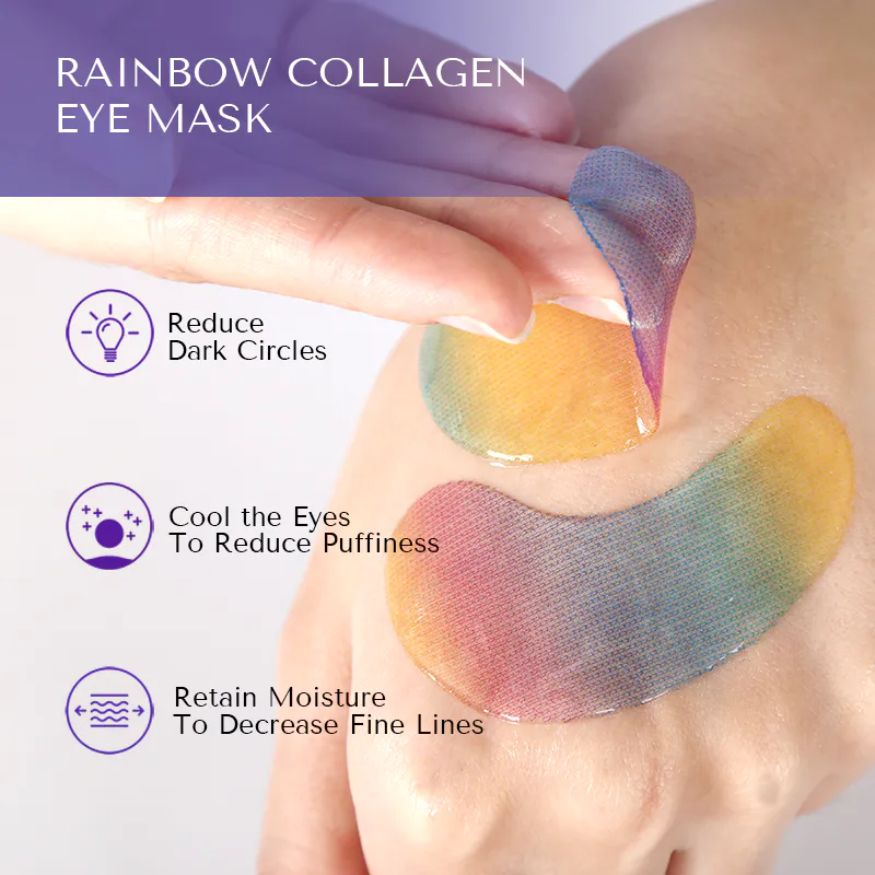 Rainbow Eye Patch Removes Dark Circle Moisturizing Hydrogel Under Collagen Retinol