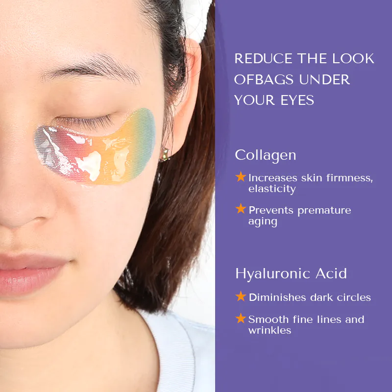 Rainbow Eye Patch Removes Dark Circle Moisturizing Hydrogel Under Collagen Retinol