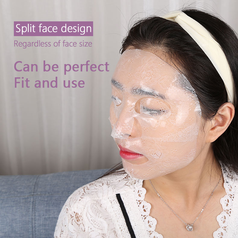 Facial Mask Lace Black Sheet Hydrogel Whitening Nourishing Firming