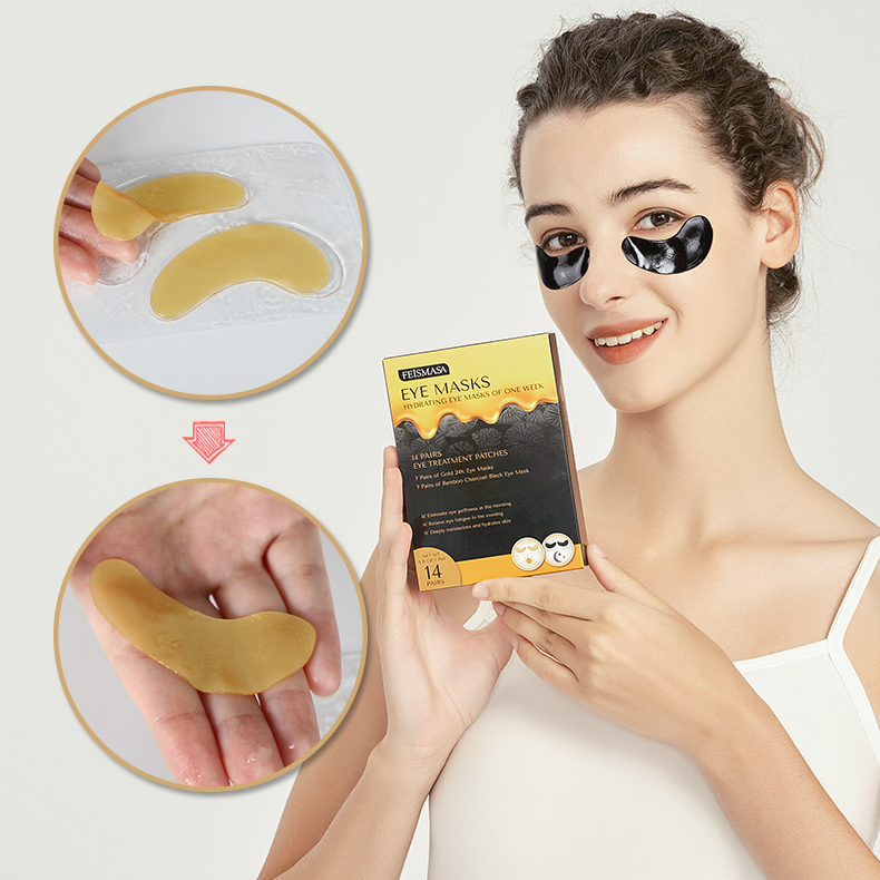 Hot Gold Serum Eye Masks Hydrogel Eye Sheet Gel Mask For Woman