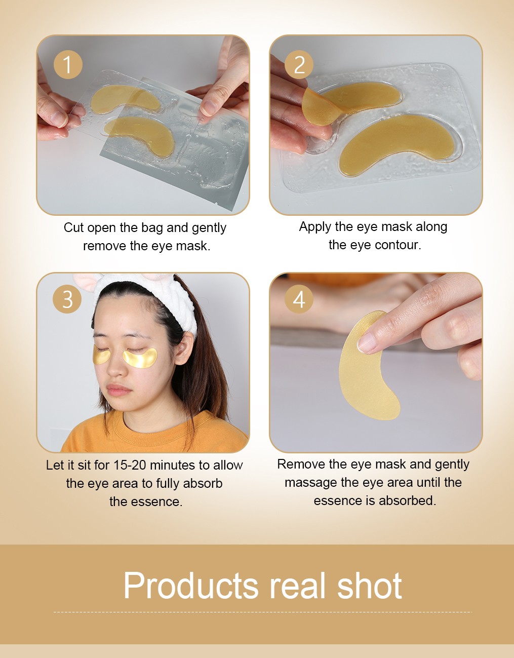 product-Calla-Hot Gold Serum Eye Masks Hydrogel Eye Sheet Gel Mask For Woman-img-1