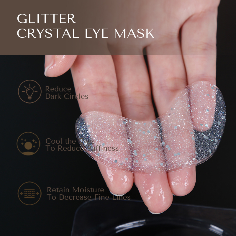 Hydro Gel Glitter Eye Patch Crystal Collagen Custom Skincare Under Eye Mask Eye Mask 24K