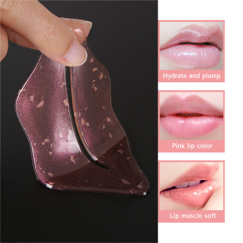 Private Lable Collagen Moisturizing Lip Mask Crystal Care Pads Mask For Lip Hydrogel Custom