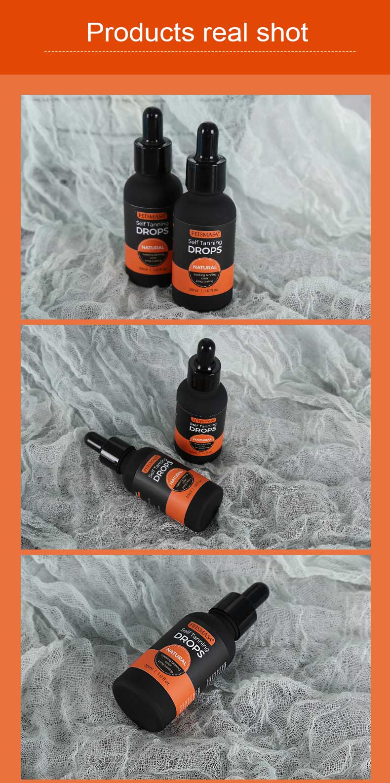 product-Private Label Deep Dark Tanning Drops Self Tan Serum For Face And Body Sunless Body Oil For -1