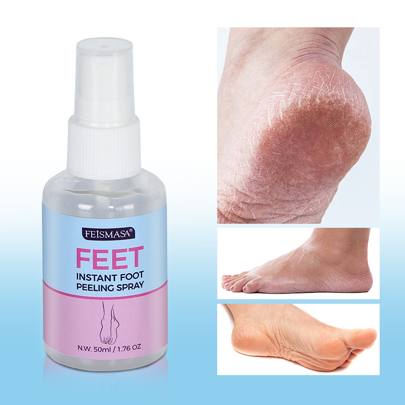 Foot exfoliating spray to save rough and dead skin feet